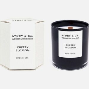 NEW IN BOX Aydry & Co. Cherry Blossom Wooden Wick Candle 8oz